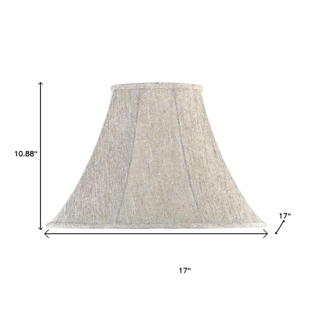Light Gray Linen Plain Bell Lamp Shade