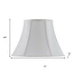 White Linen Piped Bell Lamp Shade