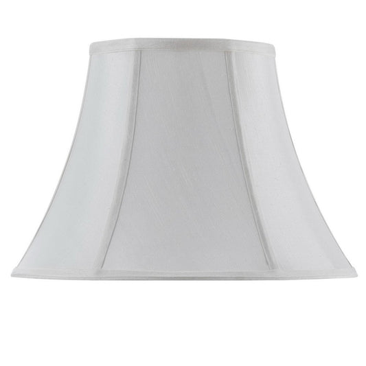 White Linen Piped Bell Lamp Shade