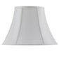 White Linen Piped Bell Lamp Shade