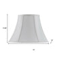 White Linen Piped Bell Lamp Shade