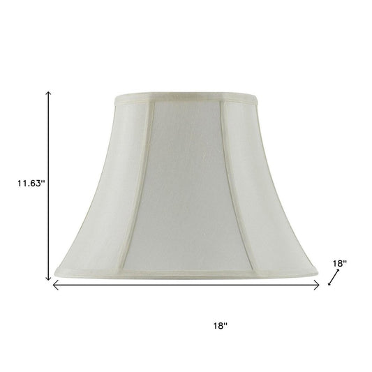 Eggshell Linen Piped Bell Lamp Shade