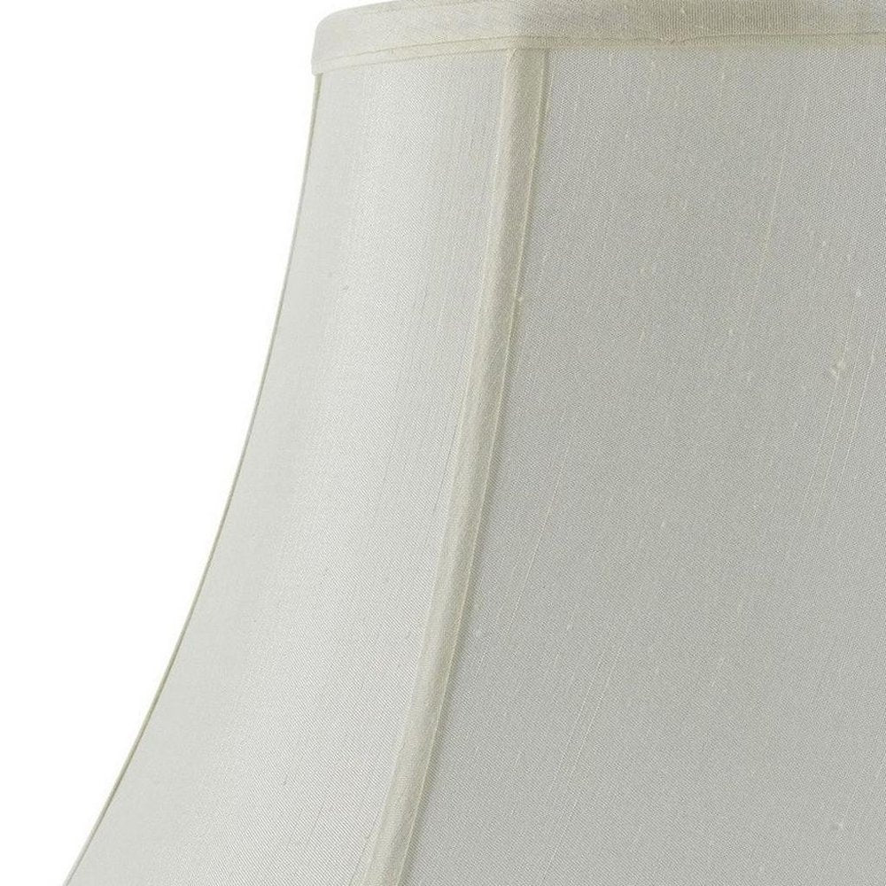 Eggshell Linen Piped Bell Lamp Shade
