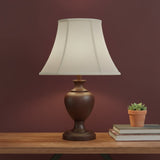 Eggshell Linen Piped Bell Lamp Shade