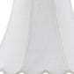 White Linen Piped Bell Lamp Shade