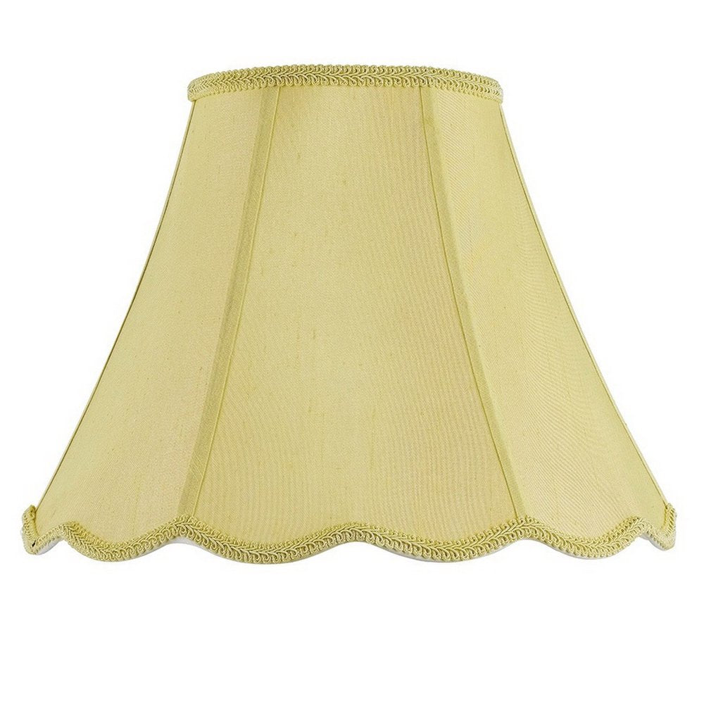 Champagne Gold Linen Piped Bell Lamp Shade