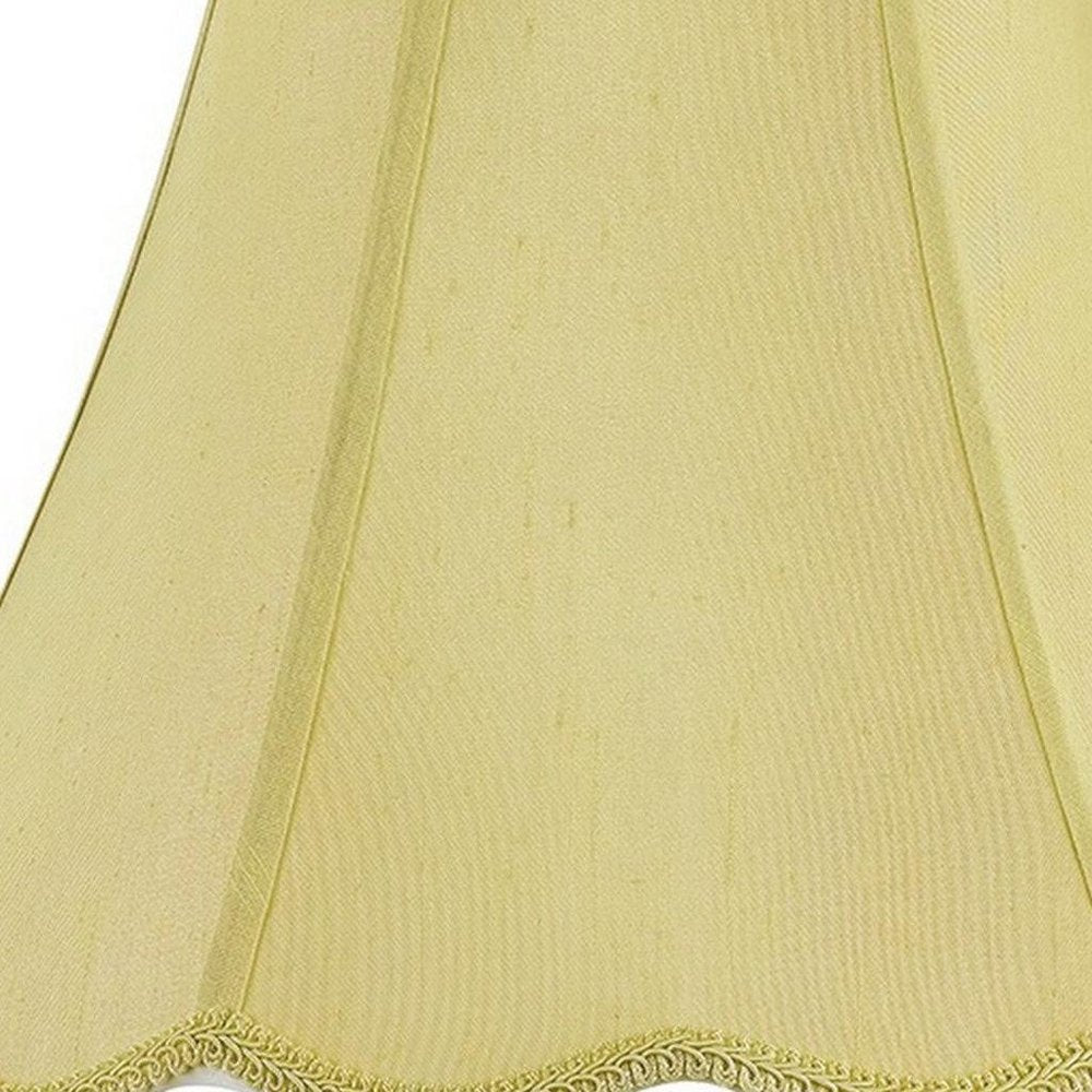 Champagne Gold Linen Piped Bell Lamp Shade