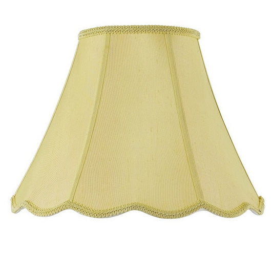 Champagne Gold Linen Piped Bell Lamp Shade