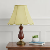 Champagne Gold Linen Piped Bell Lamp Shade