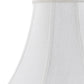White Linen Piped Bell Lamp Shade