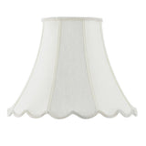 Eggshell Linen Piped Bell Lamp Shade