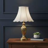 Eggshell Linen Piped Bell Lamp Shade