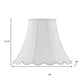 White Linen Piped Bell Lamp Shade
