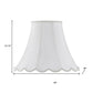 White Linen Piped Bell Lamp Shade
