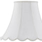 White Linen Piped Bell Lamp Shade