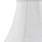 White Linen Piped Bell Lamp Shade