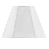 White Linen Piped Empire Lamp Shade