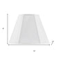 White Linen Piped Empire Lamp Shade