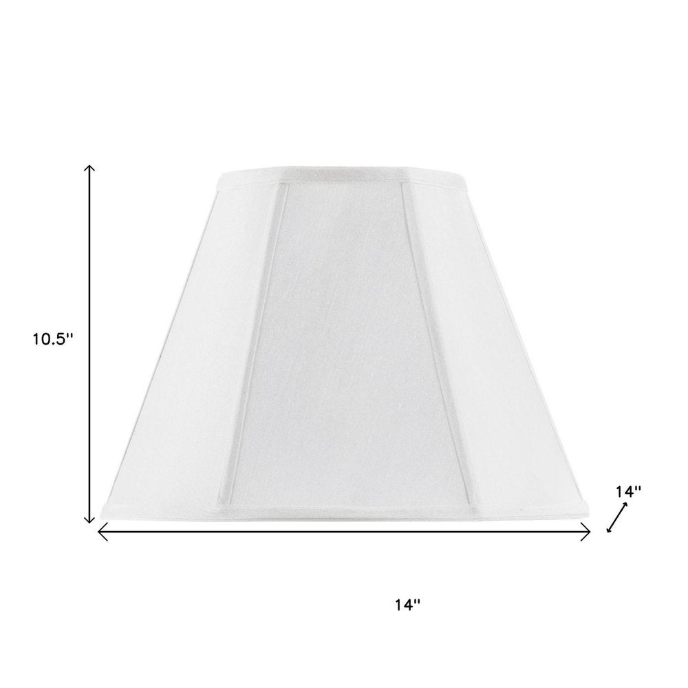 White Linen Piped Empire Lamp Shade
