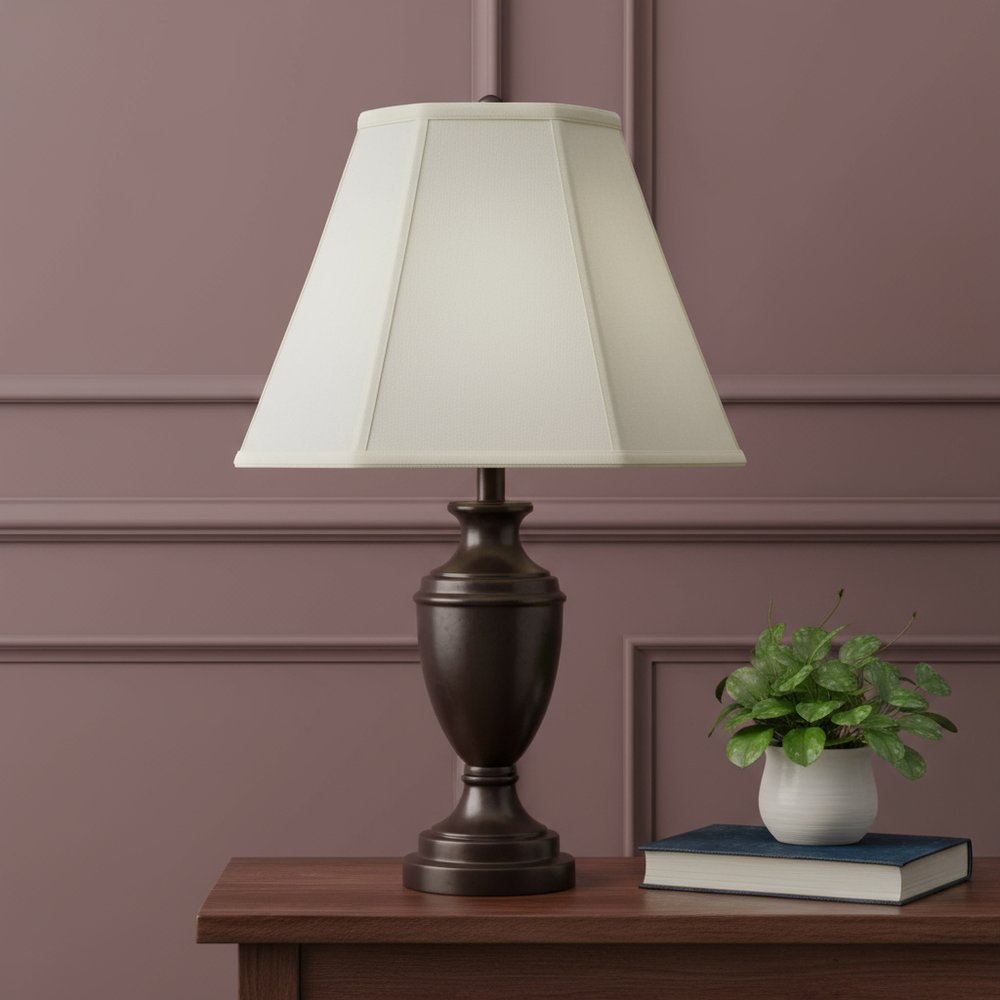 Eggshell Linen Piped Empire Lamp Shade