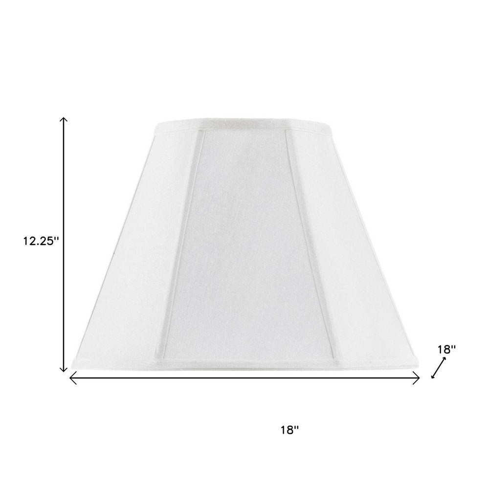 White Linen Piped Empire Lamp Shade