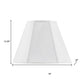 White Linen Piped Empire Lamp Shade
