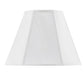 White Linen Piped Empire Lamp Shade