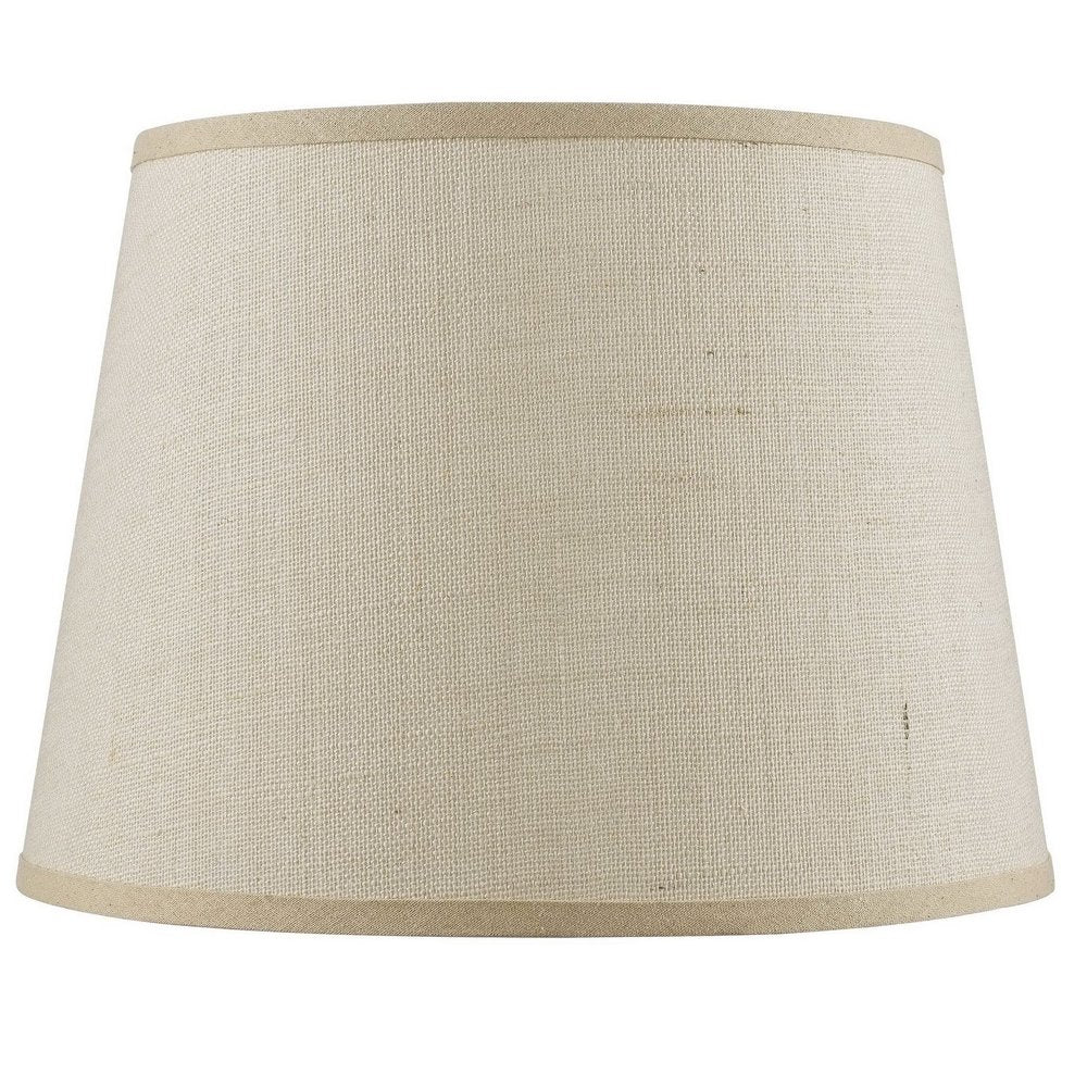 Light Brown Burlap Plain Drum Lamp Shade