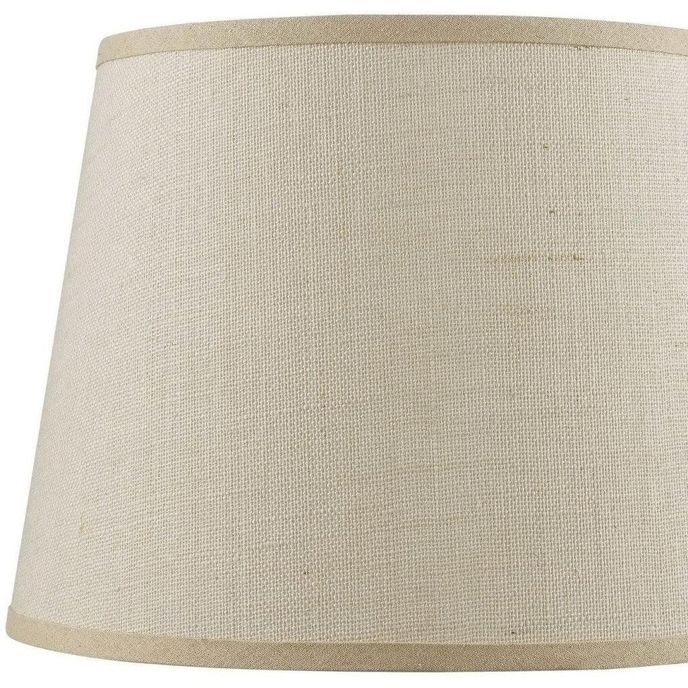 Light Brown Burlap Plain Drum Lamp Shade