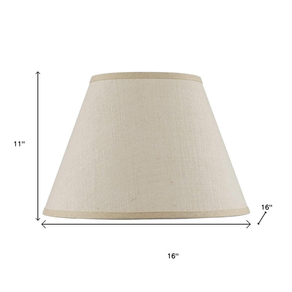 Light Brown Burlap Plain Drum Lamp Shade