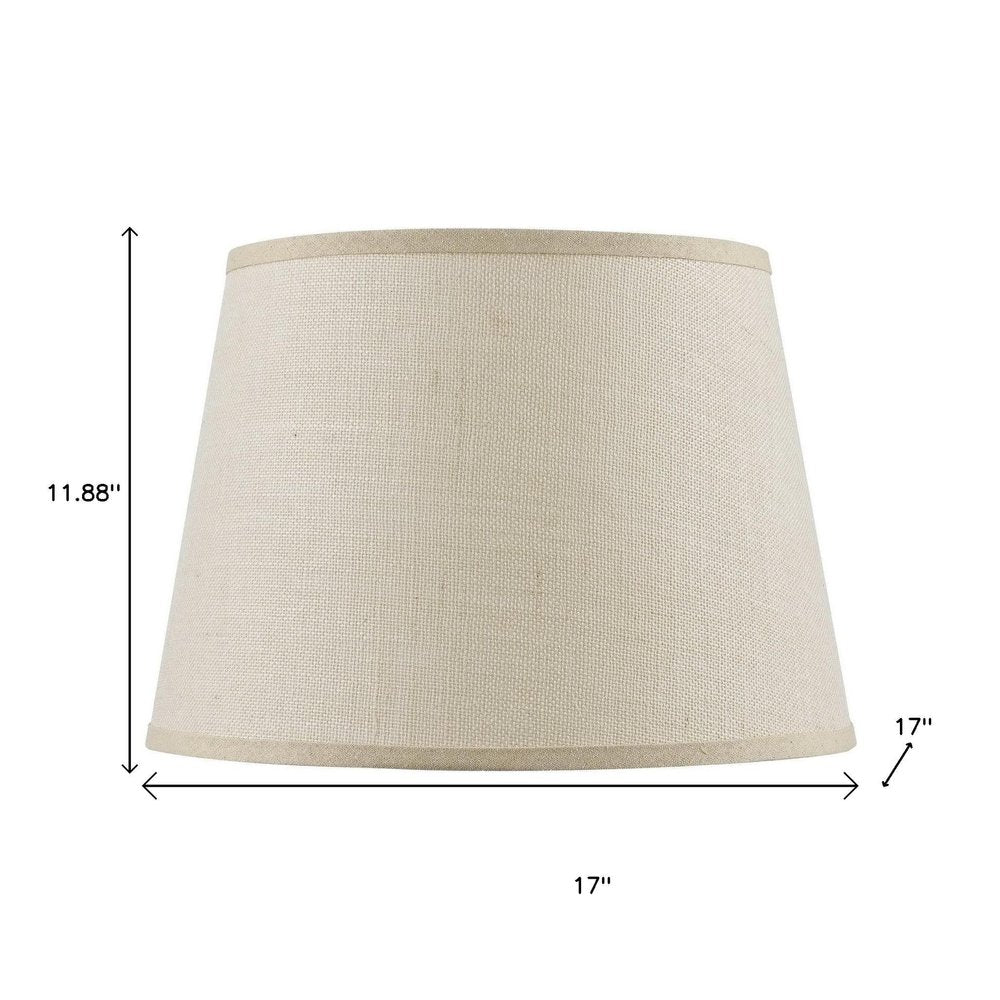 Light Brown Burlap Plain Drum Lamp Shade