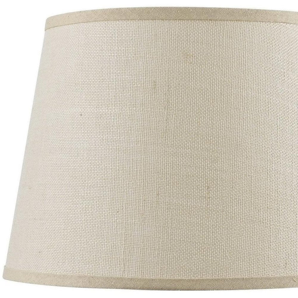 Light Brown Burlap Plain Drum Lamp Shade