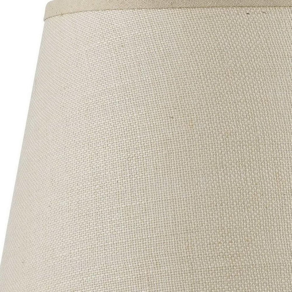 Light Brown Burlap Plain Drum Lamp Shade