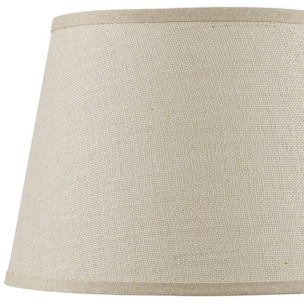 Light Brown Burlap Plain Drum Lamp Shade