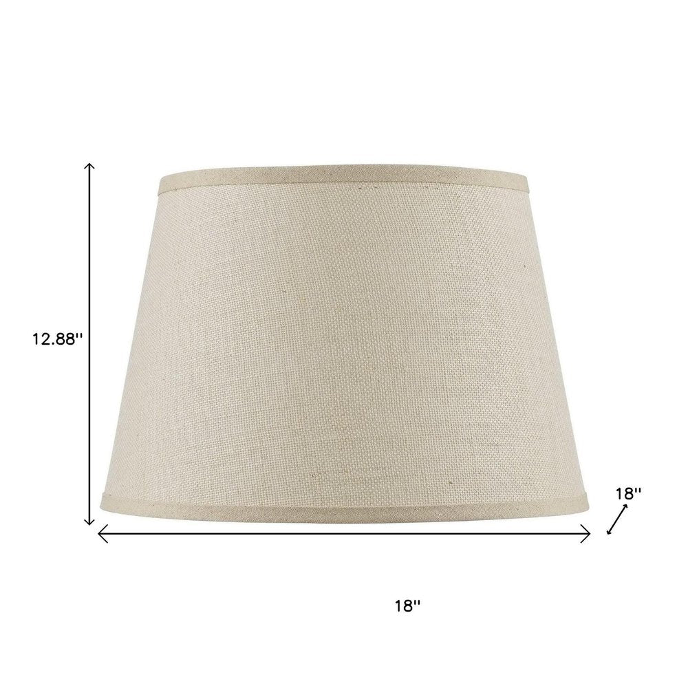 Light Brown Burlap Plain Drum Lamp Shade