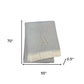 55" X 70" Gray And White Herringbone Cotton Blend A Initial Throw Blanket with Tassels And Embroidery