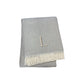 55" X 70" Gray And White Herringbone Cotton Blend A Initial Throw Blanket with Tassels And Embroidery