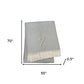 55" X 70" Gray And White Herringbone Cotton Blend A Initial Throw Blanket with Tassels And Embroidery