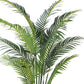 59" Green Artificial Palm Tree In Cylindrical Black Cement Pot