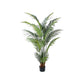59" Green Artificial Palm Tree In Cylindrical Black Cement Pot