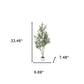 63" Green Artificial Olive Tree In Cylindrical White Cement Pot