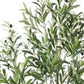 7" Green Artificial Olive In Cylindrical White Cement Pot