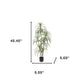 63" Green Artificial Dracaena Tree In Cylindrical Black Cement Pot