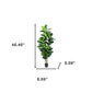 7" Green Artificial Fiddle Leaf In Cylindrical Black Cement Pot