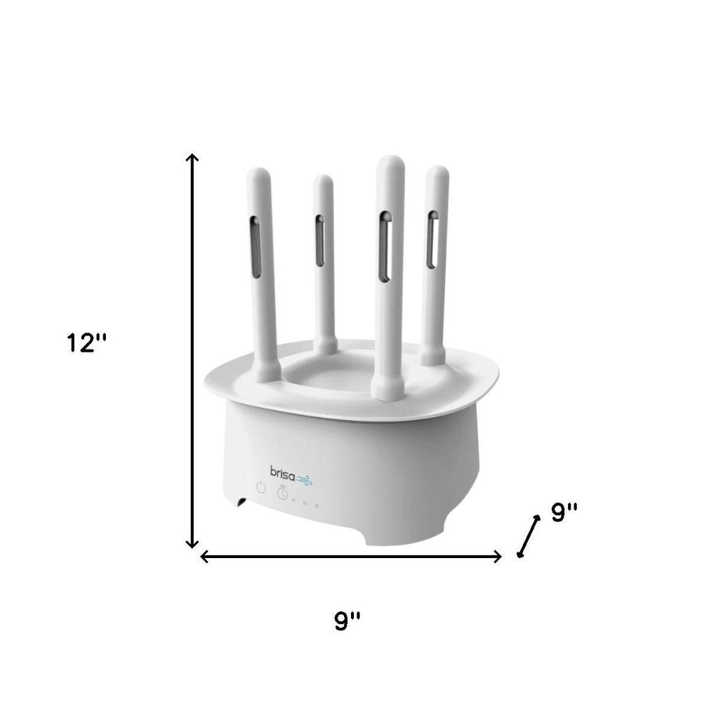9" Brisa White Powered Drying Rack