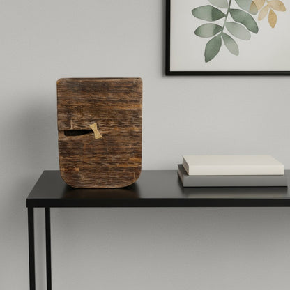 Brown Wood Pot Planter