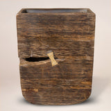 Brown Wood Pot Planter