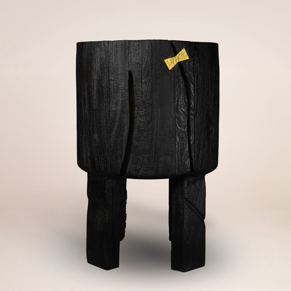 Black Wood Pot Planter