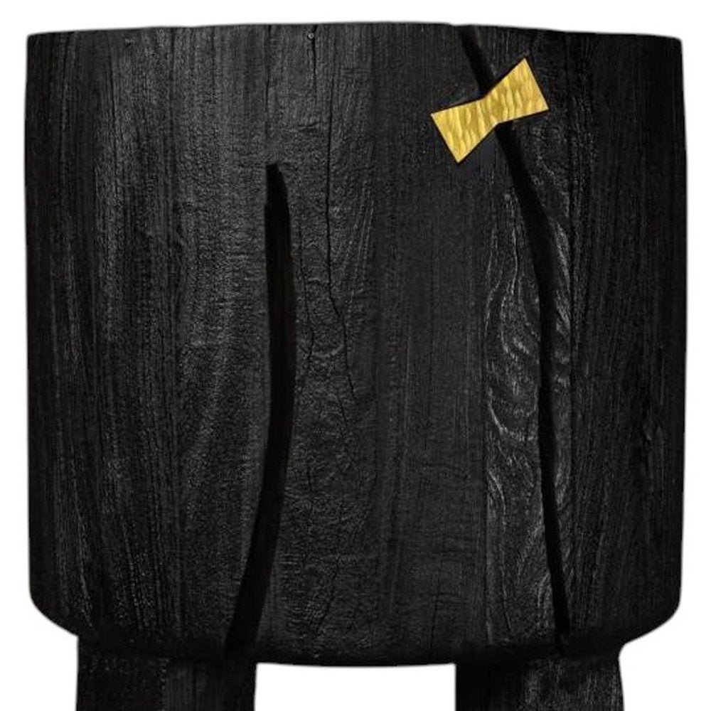 Black Wood Pot Planter