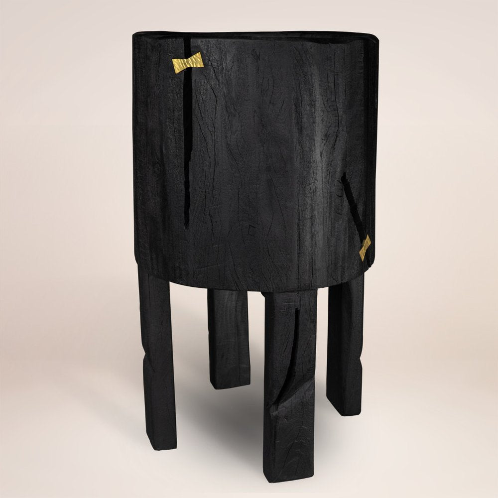 Black Wood Pot Planter